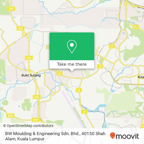 Peta BW Moulding & Engineering Sdn. Bhd., 40150 Shah Alam