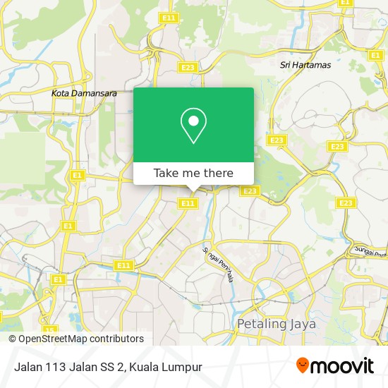 Jalan 113 Jalan SS 2 map