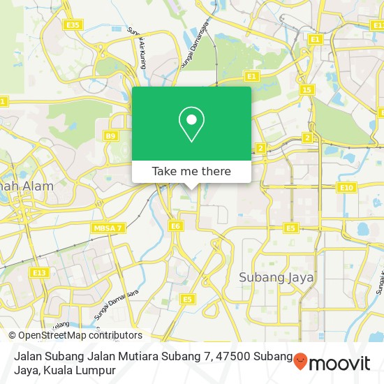 Jalan Subang Jalan Mutiara Subang 7, 47500 Subang Jaya map