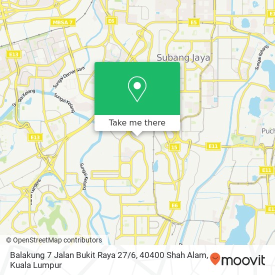 Balakung 7 Jalan Bukit Raya 27 / 6, 40400 Shah Alam map