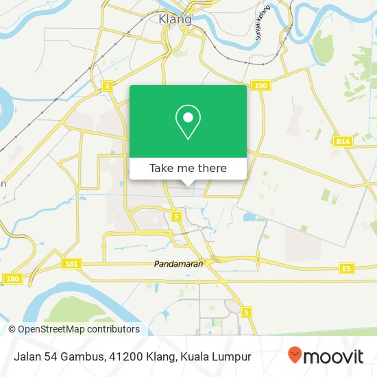 Peta Jalan 54 Gambus, 41200 Klang