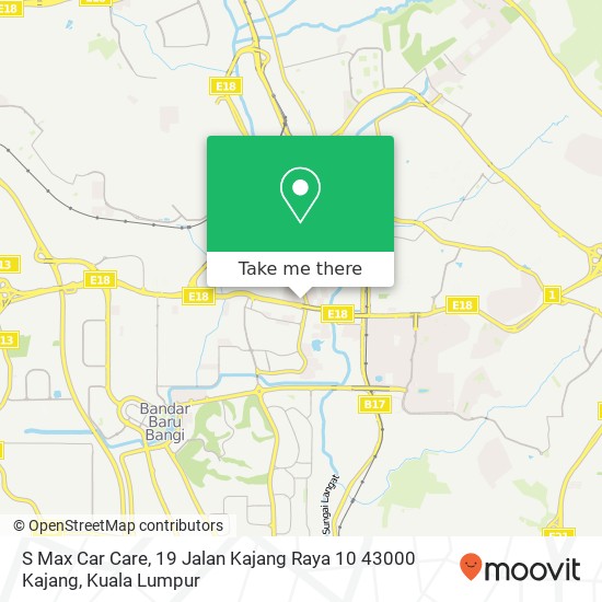 Peta S Max Car Care, 19 Jalan Kajang Raya 10 43000 Kajang