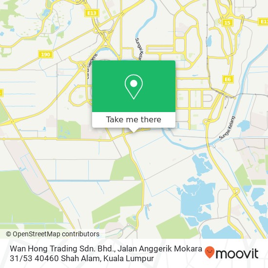 Wan Hong Trading Sdn. Bhd., Jalan Anggerik Mokara 31 / 53 40460 Shah Alam map