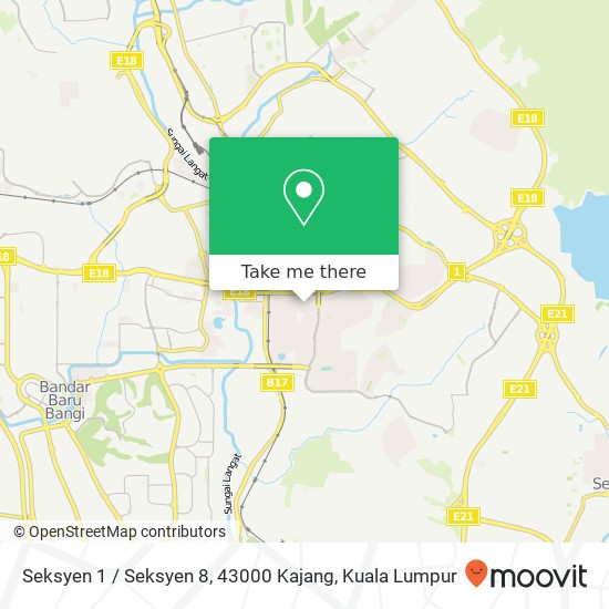 Peta Seksyen 1 / Seksyen 8, 43000 Kajang