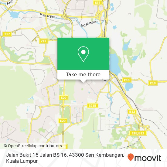 Peta Jalan Bukit 15 Jalan BS 16, 43300 Seri Kembangan