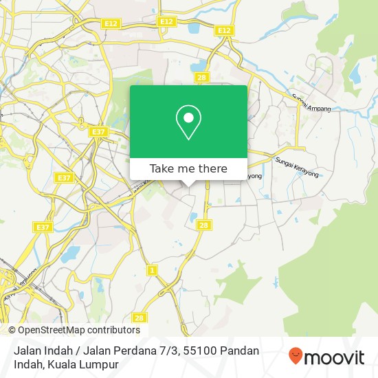 Peta Jalan Indah / Jalan Perdana 7 / 3, 55100 Pandan Indah