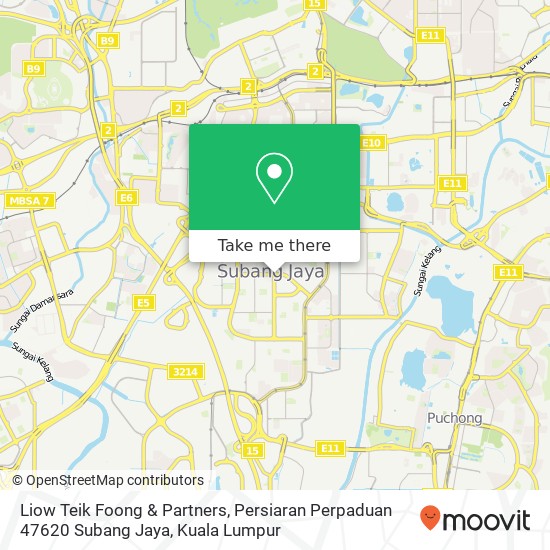 Liow Teik Foong & Partners, Persiaran Perpaduan 47620 Subang Jaya map