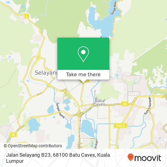 Peta Jalan Selayang B23, 68100 Batu Caves