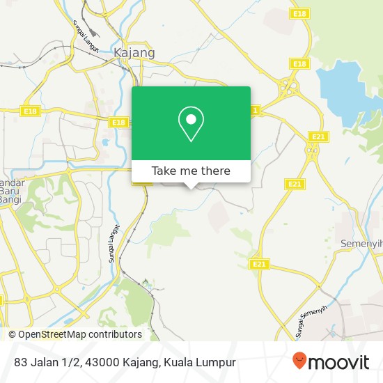 83 Jalan 1/2, 43000 Kajang map