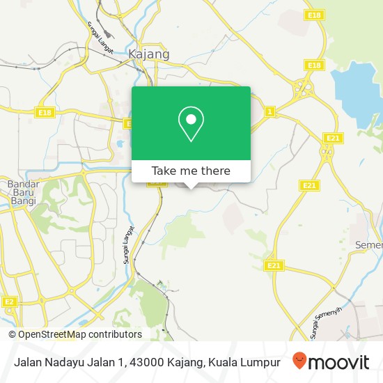 Jalan Nadayu Jalan 1, 43000 Kajang map