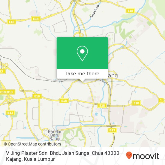 Peta V Jing Plaster Sdn. Bhd., Jalan Sungai Chua 43000 Kajang