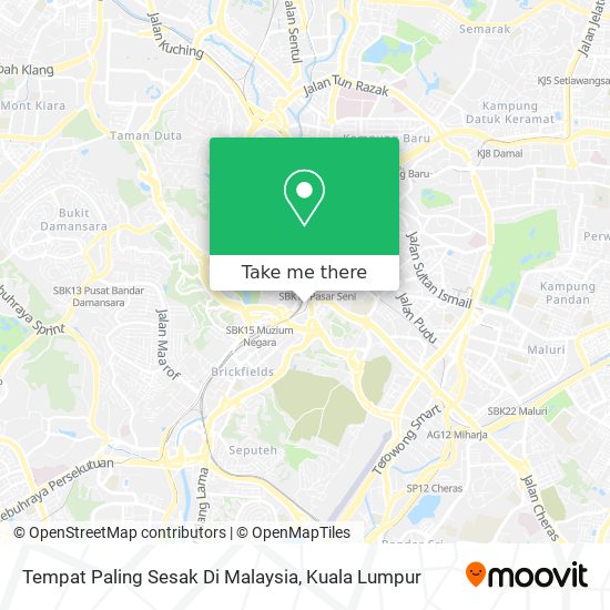 Tempat Paling Sesak Di Malaysia map