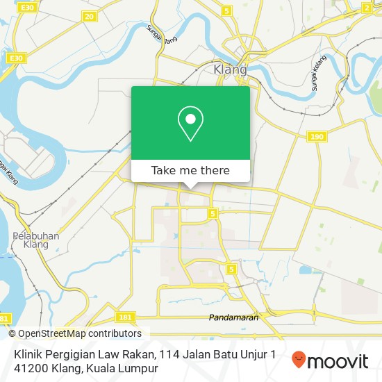 Klinik Pergigian Law Rakan, 114 Jalan Batu Unjur 1 41200 Klang map