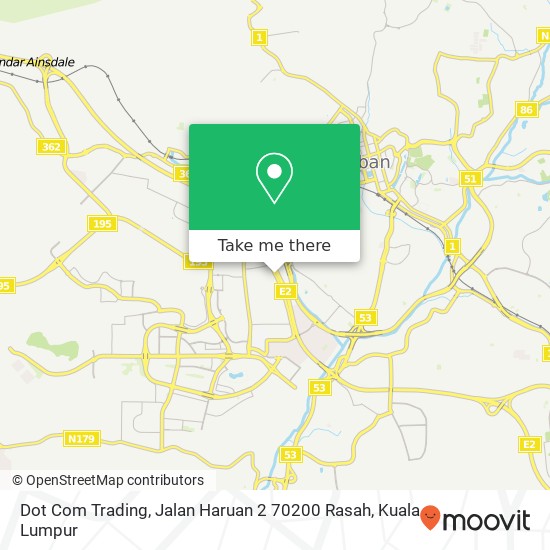 Peta Dot Com Trading, Jalan Haruan 2 70200 Rasah