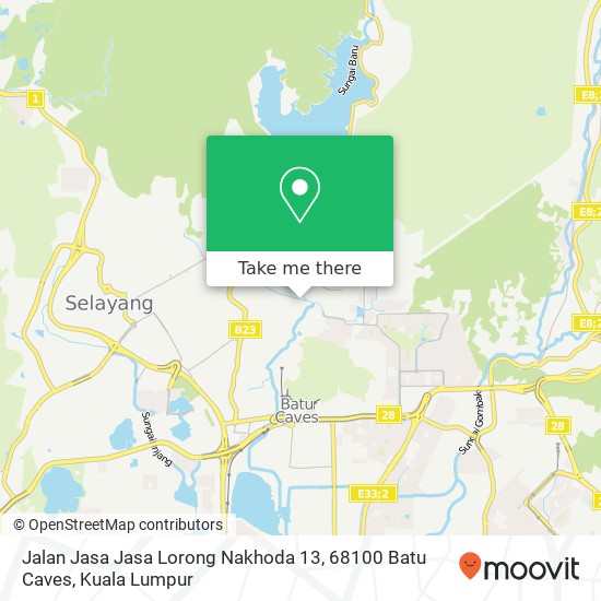 Peta Jalan Jasa Jasa Lorong Nakhoda 13, 68100 Batu Caves