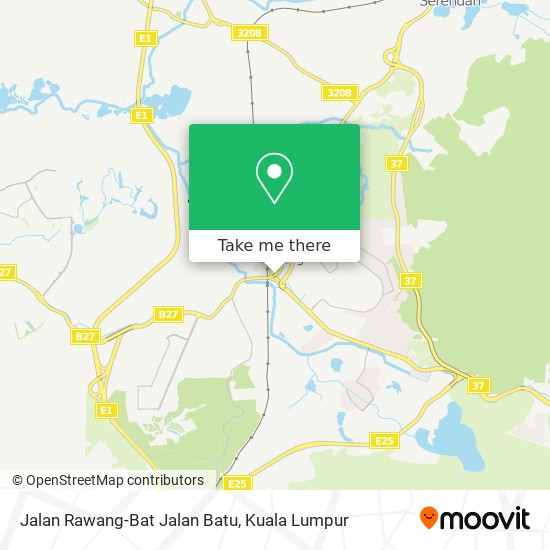 Jalan Rawang-Bat Jalan Batu map