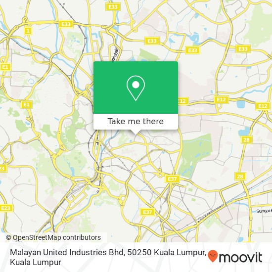 Peta Malayan United Industries Bhd, 50250 Kuala Lumpur