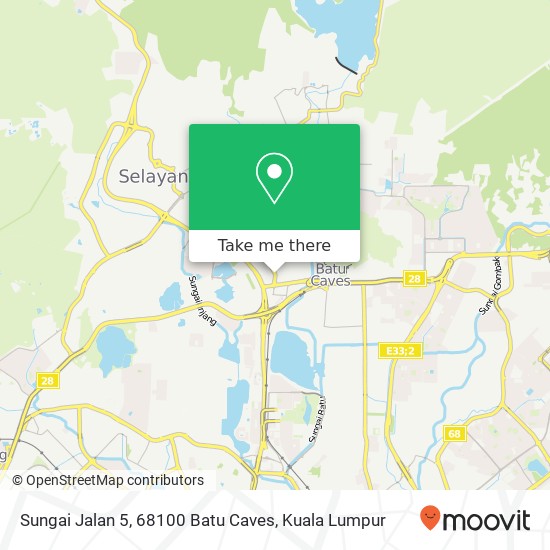 Peta Sungai Jalan 5, 68100 Batu Caves