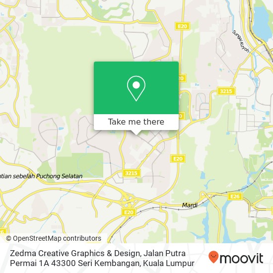 Zedma Creative Graphics & Design, Jalan Putra Permai 1A 43300 Seri Kembangan map