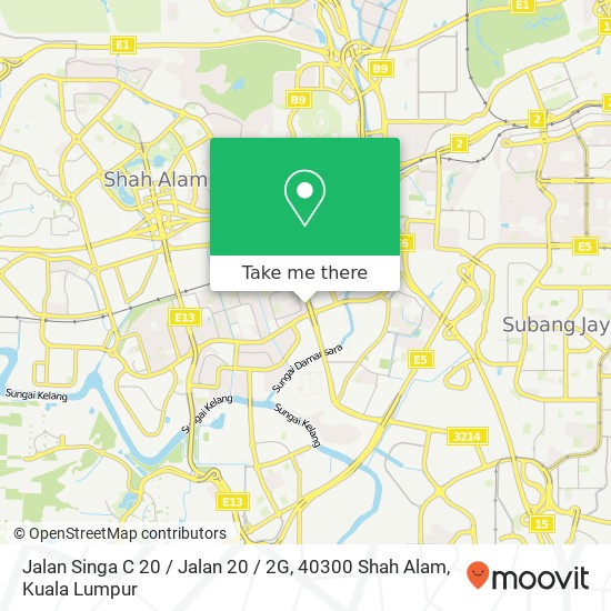 Jalan Singa C 20 / Jalan 20 / 2G, 40300 Shah Alam map