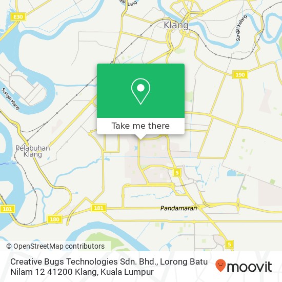 Creative Bugs Technologies Sdn. Bhd., Lorong Batu Nilam 12 41200 Klang map