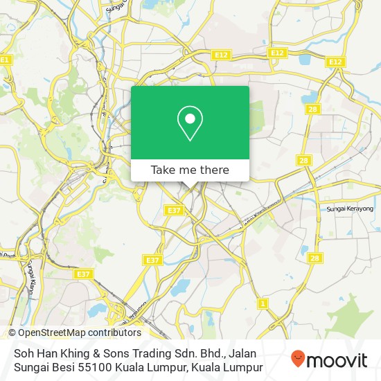 Soh Han Khing & Sons Trading Sdn. Bhd., Jalan Sungai Besi 55100 Kuala Lumpur map