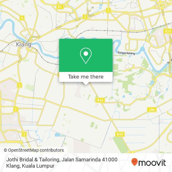 Peta Jothi Bridal & Tailoring, Jalan Samarinda 41000 Klang