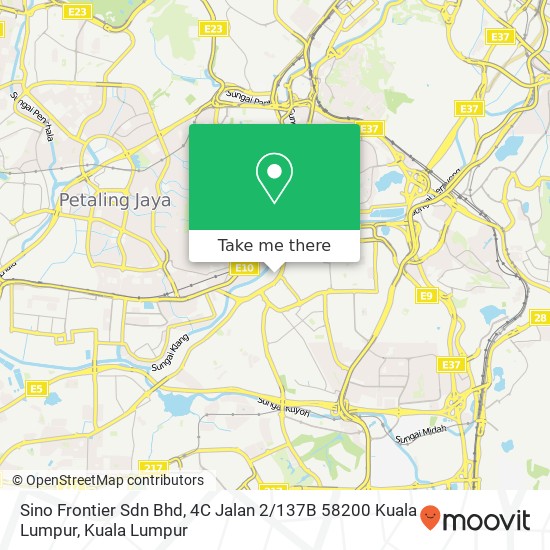 Peta Sino Frontier Sdn Bhd, 4C Jalan 2 / 137B 58200 Kuala Lumpur