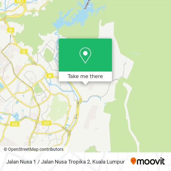 Jalan Nusa 1 / Jalan Nusa Tropika 2 map