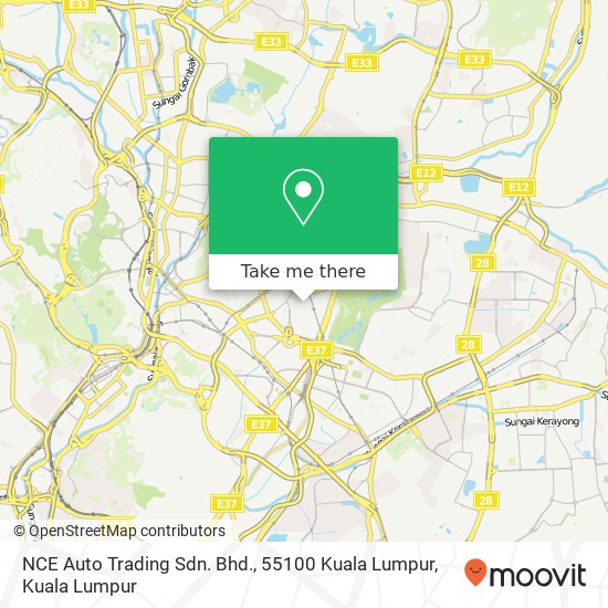 Peta NCE Auto Trading Sdn. Bhd., 55100 Kuala Lumpur