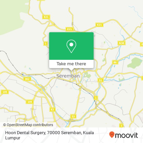 Hoon Dental Surgery, 70000 Seremban map