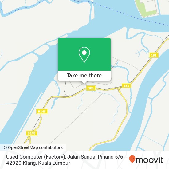 Peta Used Computer (Factory), Jalan Sungai Pinang 5 / 6 42920 Klang