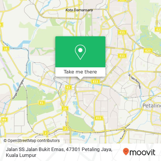 Jalan SS Jalan Bukit Emas, 47301 Petaling Jaya map