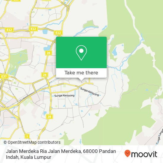 Peta Jalan Merdeka Ria Jalan Merdeka, 68000 Pandan Indah