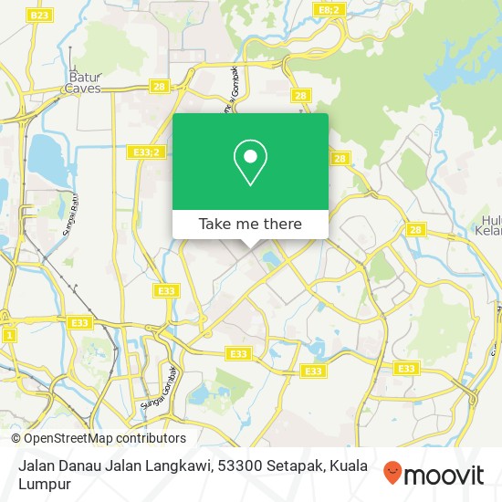 Peta Jalan Danau Jalan Langkawi, 53300 Setapak