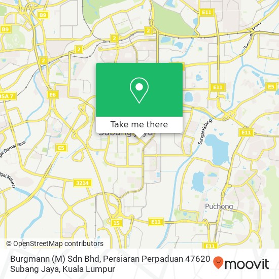 Burgmann (M) Sdn Bhd, Persiaran Perpaduan 47620 Subang Jaya map