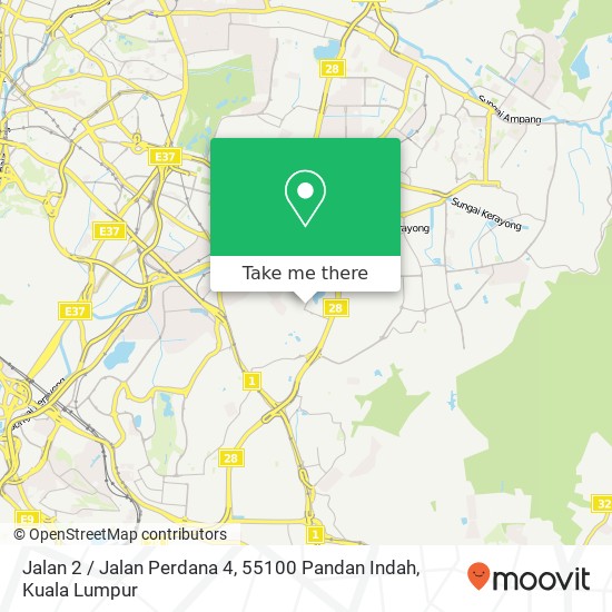 Peta Jalan 2 / Jalan Perdana 4, 55100 Pandan Indah