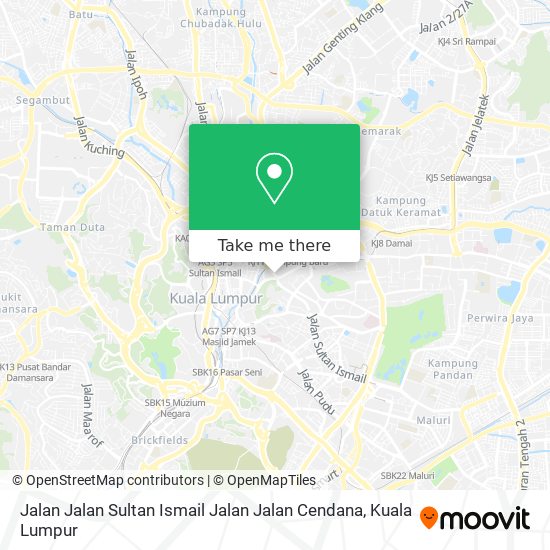 Jalan Jalan Sultan Ismail Jalan Jalan Cendana map