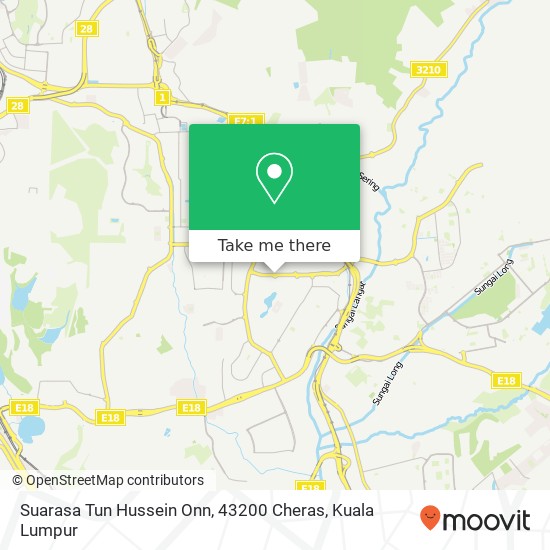 Suarasa Tun Hussein Onn, 43200 Cheras map