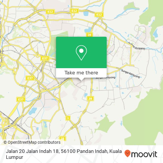 Jalan 20 Jalan Indah 18, 56100 Pandan Indah map