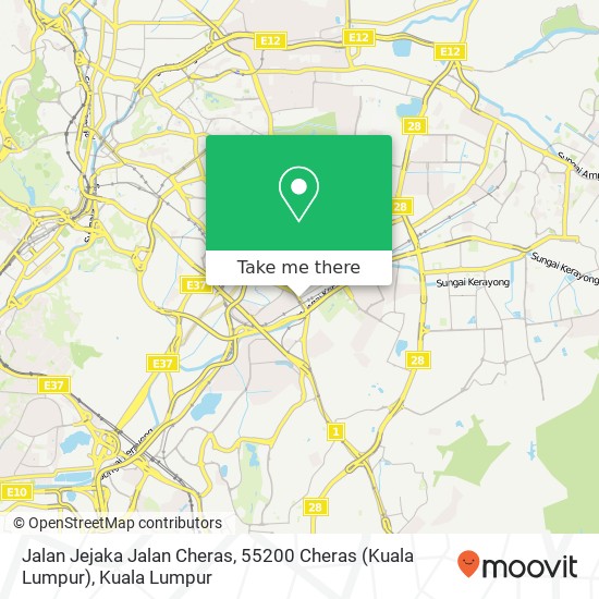Peta Jalan Jejaka Jalan Cheras, 55200 Cheras (Kuala Lumpur)