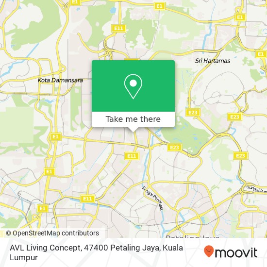 AVL Living Concept, 47400 Petaling Jaya map