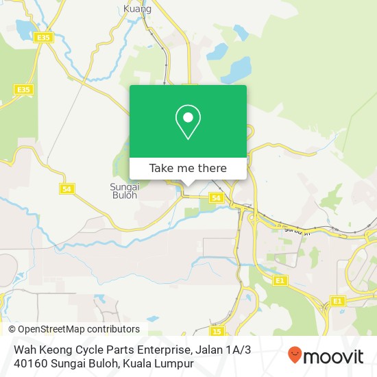 Peta Wah Keong Cycle Parts Enterprise, Jalan 1A / 3 40160 Sungai Buloh