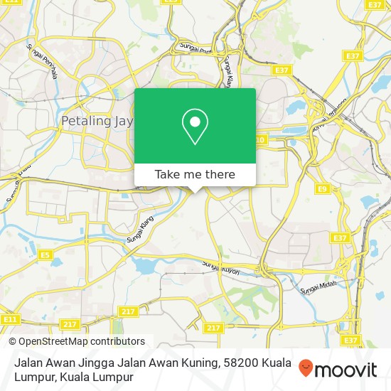 Peta Jalan Awan Jingga Jalan Awan Kuning, 58200 Kuala Lumpur