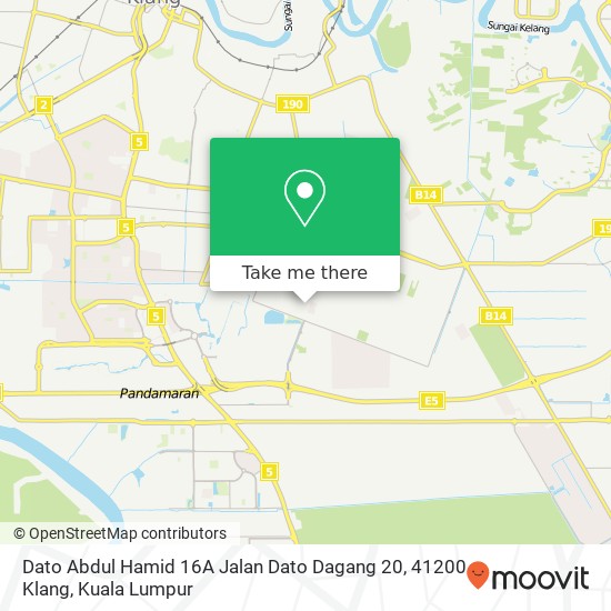 Peta Dato Abdul Hamid 16A Jalan Dato Dagang 20, 41200 Klang