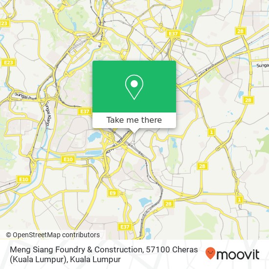 Peta Meng Siang Foundry & Construction, 57100 Cheras (Kuala Lumpur)