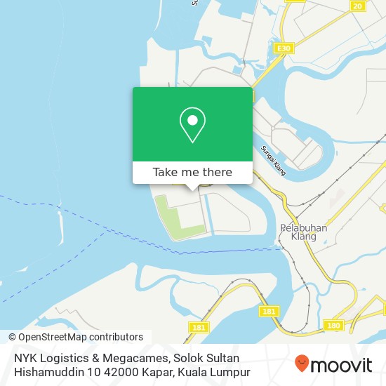 NYK Logistics & Megacames, Solok Sultan Hishamuddin 10 42000 Kapar map