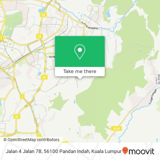 Peta Jalan 4 Jalan 7B, 56100 Pandan Indah