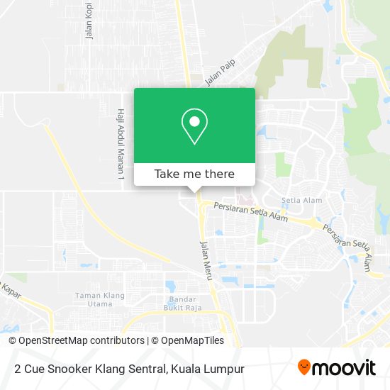 2 Cue Snooker Klang Sentral map