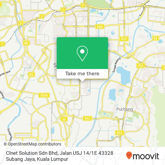 Clnet Solution Sdn Bhd, Jalan USJ 14 / 1E 43328 Subang Jaya map